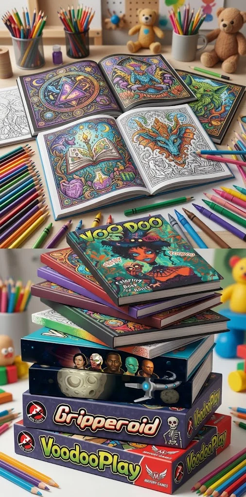 Voodooplay Coloring books.